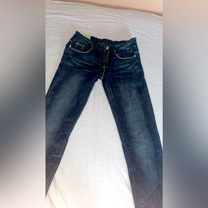 Low rise rhinestone jeans